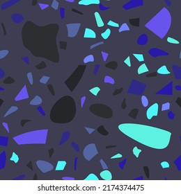 Colorful terrazzo flooring vector seamless in modern style.  Graphic modern pattern.  Seamless vector background.