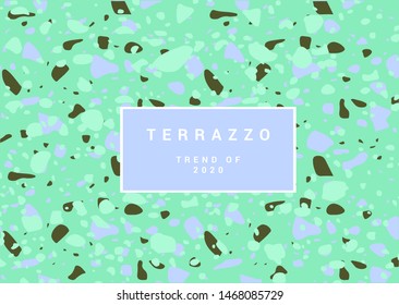 Colorful terrazzo neo memphis style pattern with color stones and rocks. Traditional stone material tile vector background.
