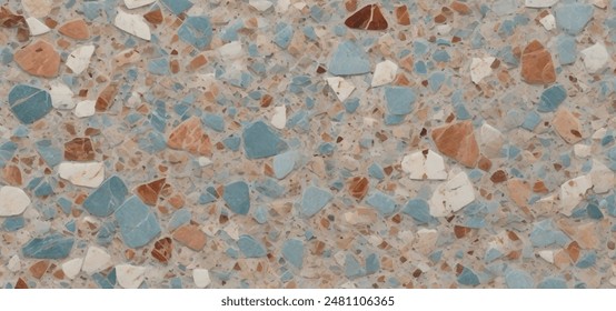 Colorful terrazzo pattern abstract background vector illustration. Multicolored terrazzo with tiny colorful marble patterns. Abstract design with colorful terrazzo flooring texture background.  