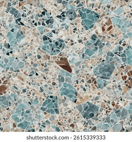 Colorful terrazzo pattern abstract background vector illustration. Multicolored terrazzo with tiny colorful marble patterns. Abstract design with colorful terrazzo flooring texture background.	
