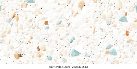 Ilustração de vetor de fundo abstrato de padrão terrazzo colorido. Terrazzo multicolorido com minúsculos padrões de mármore colorido. Design abstrato com fundo de textura de piso terrazzo colorido.	