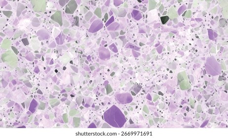Colorful terrazzo pattern abstract background vector illustration. Multicolored terrazzo with tiny colorful marble patterns. Abstract design with colorful terrazzo flooring texture background.
