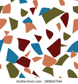 Colorful terrazzo pattern for textile, wrapping paper, wallpaper and any kind of surfaces.
