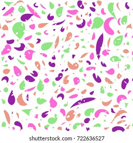Colorful terrazzo pattern vector design. Trendy bright background.