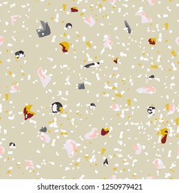 Colorful Terrazzo seamless pattern vector