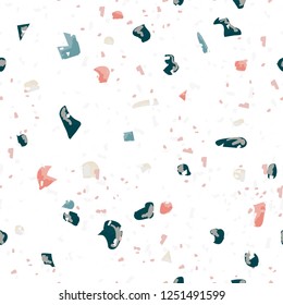 Vector de patrón ininterrumpido de Terrazzo colorido