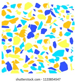 Colorful terrazzo texture. Polished pebble stone tile. Abstract background.