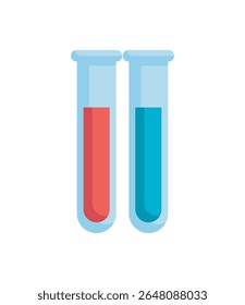 Ícone de tubo de teste colorido para