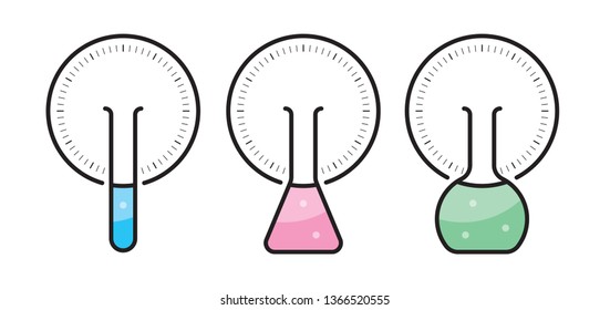 colorful test tubes and dial design