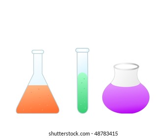 Colorful test tubes. Vector illustration