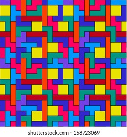 Colorful Tetris Pattern