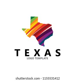 colorful texas logo design