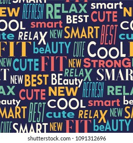 Colorful text alphabet pattern for print