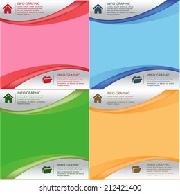 colorful text box template for website, icon, numbers,info graphic. 