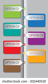 colorful text box time line.