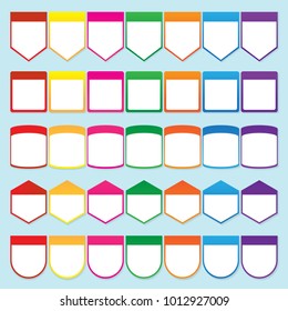 Colorful text box vector for infographics or banner presentation. 