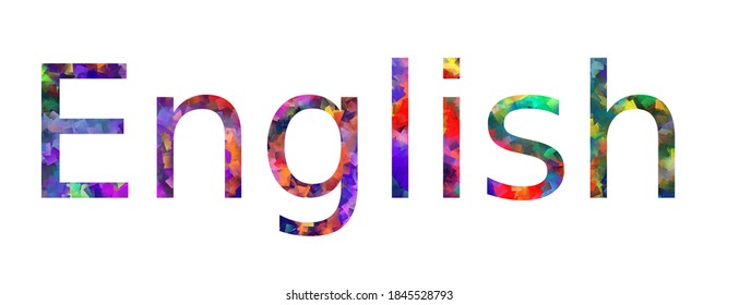 Colorful text of english vector design