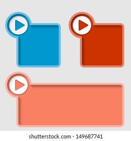 colorful text frame for any text with arrow