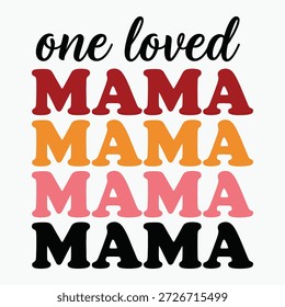 Bunte Textgrafik mit Mama-Thema