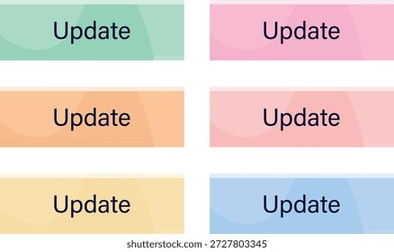 Colorful Text Update Bar Collection. UX UI design templates 