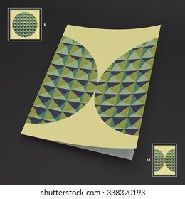 Colorful Textbook, Booklet or Notebook Mock-up. Vector Illustration.
