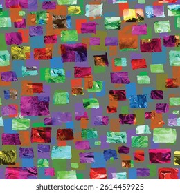 colorful textile pattern made of geometric objects