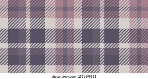 Colorful textile texture plaid, relax fabric vector check. Decor seamless pattern background tartan in pastel and white colors palette.