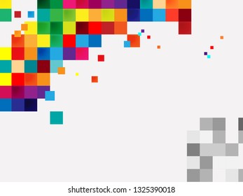 Colorful texture background. Geometric style. Mesh of squares. Mosaic template for your design.
