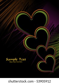 colorful texture background with romantic heart, illustration