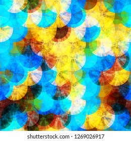 Colorful texture from discs. Abstract vector background for web page, banners backdrop, fabric, home decor, wrapping