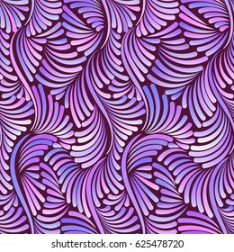Colorful texture, seamless pattern in lilac colors. Swirls and curls pattern, simple background with wavy strokes