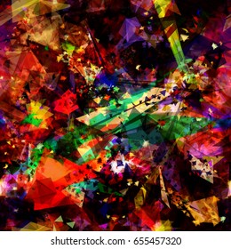 Colorful texture from triangles for fabric, wrapping, home decor.
