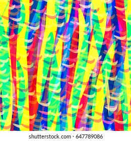 Colorful texture. Vertical wavy stripes and stains. Seamless texture for fabric, wrapping, home decor.