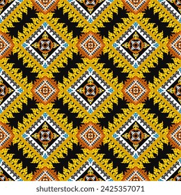 Colorido Arte Tailandés Vector Patrón De Tela Vibrante Ikat Fondo Textil Inspiración Artesanal Tradicional.