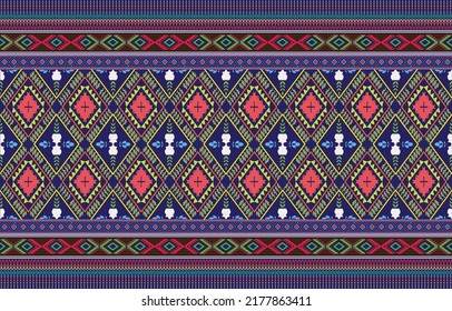 Colorful Thailand style rug surface close up. More of this motif  more textiles in my port
