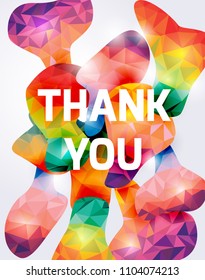 Colorful Thank you banner.Abstract vector illustration.