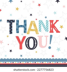 colorful thank you card design