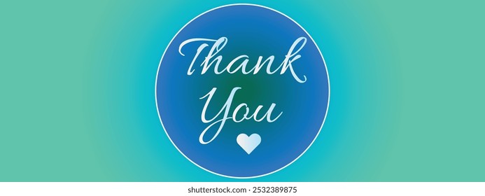 Colorful "Thank you" lettering on Green background with shadow. Vector illustration.