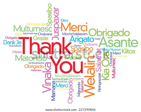 Colorful Thank You\
Word Cloud in vector\
format