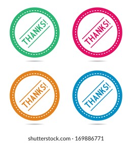 Colorful Thanks Labels