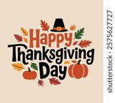 Colorful Thanksgiving Typography Design vector