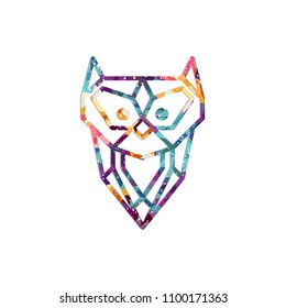 colorful theme owl bird vector art illustration