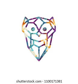 colorful theme owl bird vector art illustration
