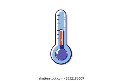  colorful thermometer representing temperature, heat, and measurement