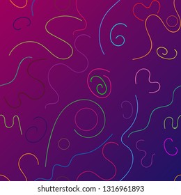 Colorful thin lines of abstract gradient background. Seamless linear pattern. EPS 10 vector illustration