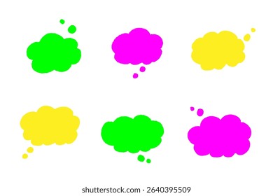 Colorful Thought Bubble Set – Hand-drawn Pop Comic Style