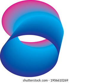 colorful three dimensional circle abstract illustration