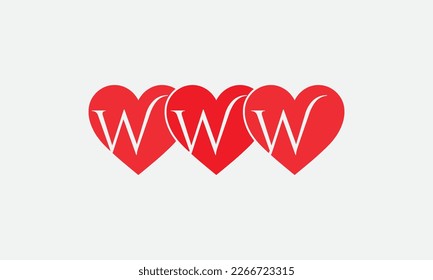 Colorful three hearts shape. Triple heart sign letters. Valentine icon and triple love symbol. Romance love with heart sign and letters. Gift love