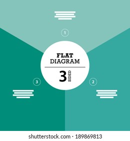 Colorful three sided full background stripe puzzle presentation diagram infographic template with explanatory text field