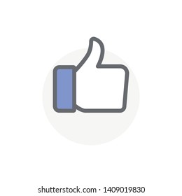 Colorful thumb up icon isolated on white background. Like symbol modern, simple, vector, icon for website design, mobile app, ui. Vector Illustration
